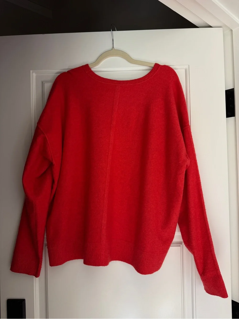 Free People Red Crewneck Sweater - Soft Knit